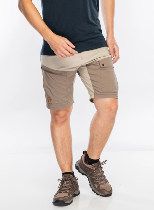 Spodnie trekkingowe Fjallraven Abisko Midsummer Zip Off Trousers Long - fossil/suede brown