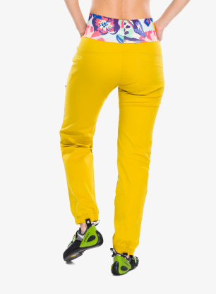 Spodnie wspinaczkowe damskie Ocun Sansa Pants - yellow antique
