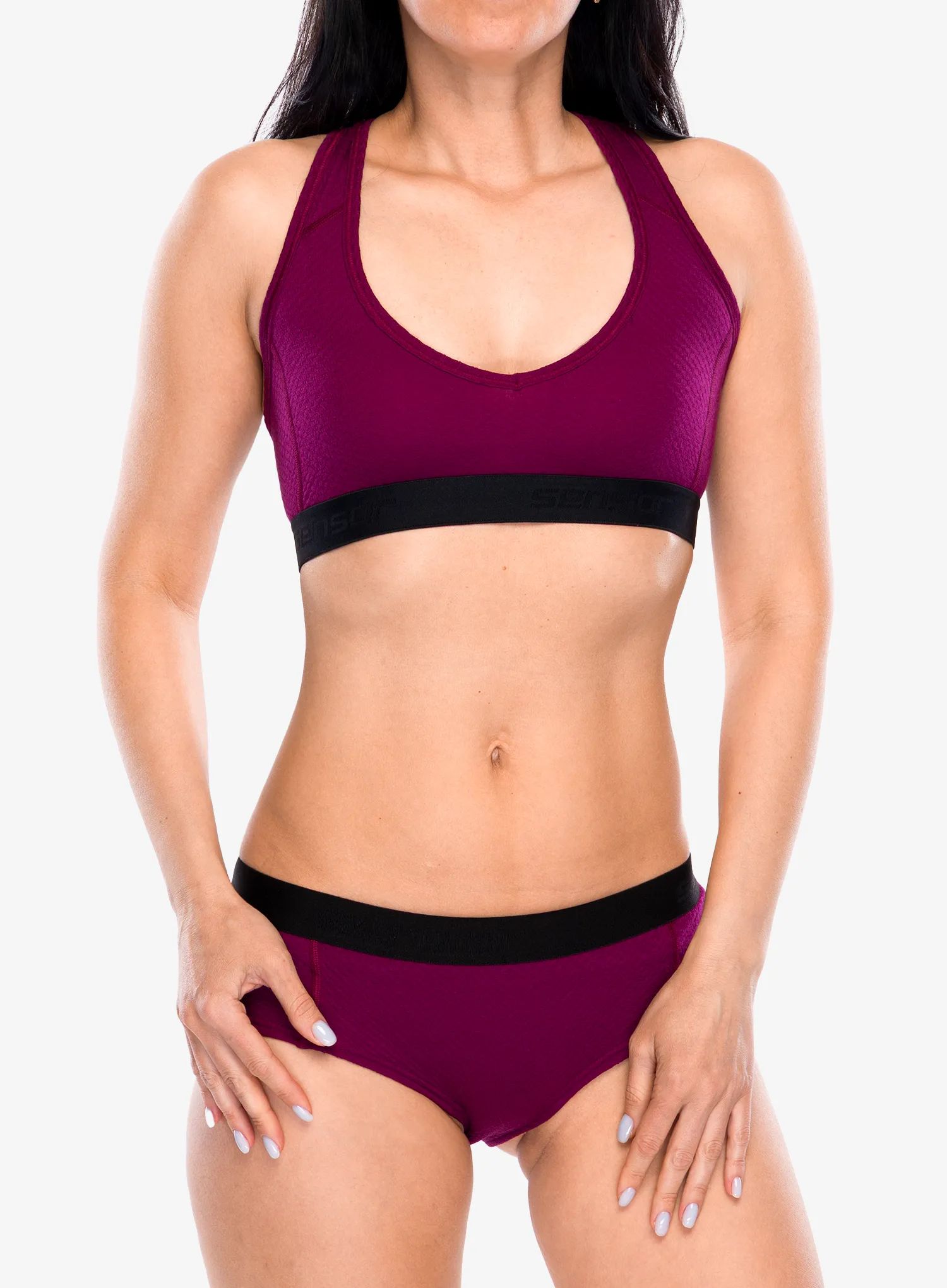 Sportovní podprsenka Sensor Merino DF Bra - lilla