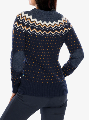 Sweter damski Fjallraven Ovik Knit Sweater - dark navy