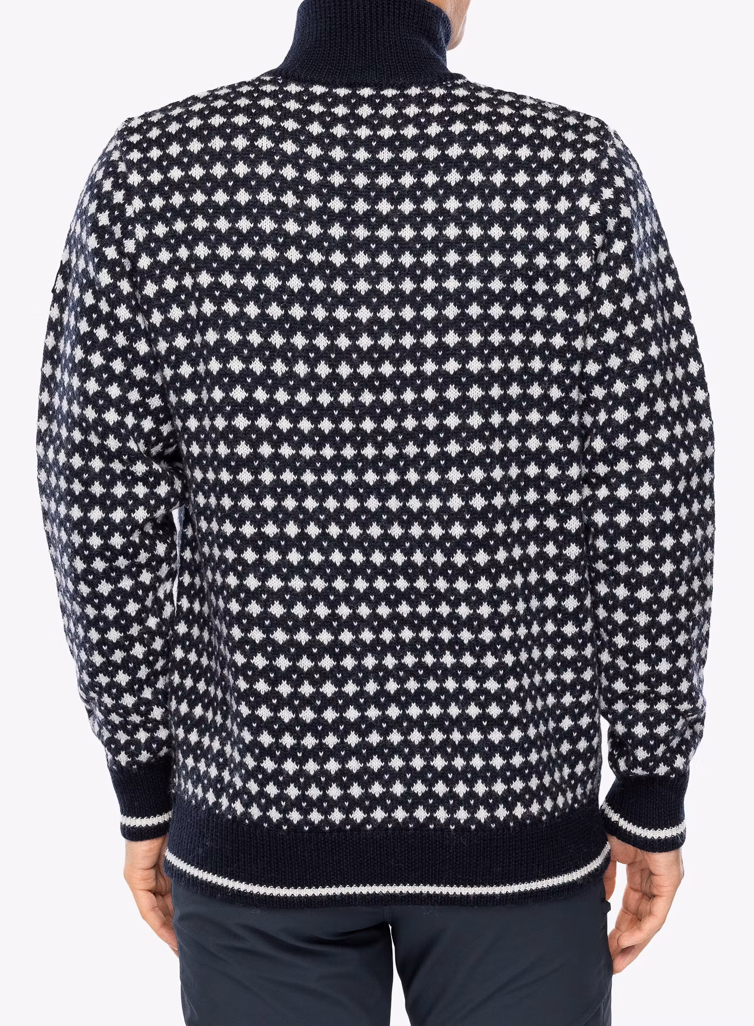 Sweter wełniany Dovre Knitted Zip Pullover - multicolour