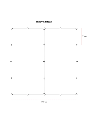 Tarp turystyczny Lesovik Groza - crocodile green