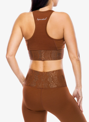 Top damski Super.natural Arabesque Lf Top - horn brown/copper